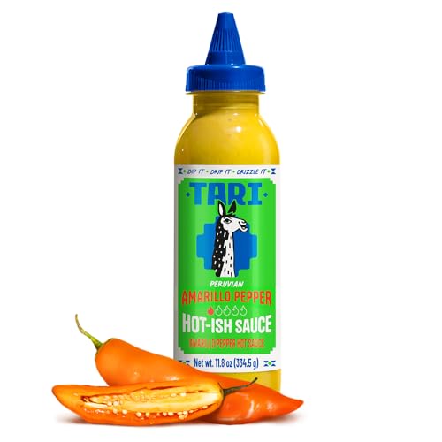 Tari Hot Sauce - Peruvian Aji Amarillo - Perfect For Burgers, Tacos, Eggs, Chicken & More - 11.8 Oz