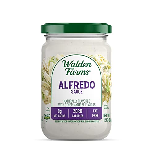 Walden Farms Light Alfredo Sauce, 12 Oz Jar - Thick  Creamy, Fresh And Flavorful, Vegan, Paleo  Keto Friendly, Non-Dairy Milk Su