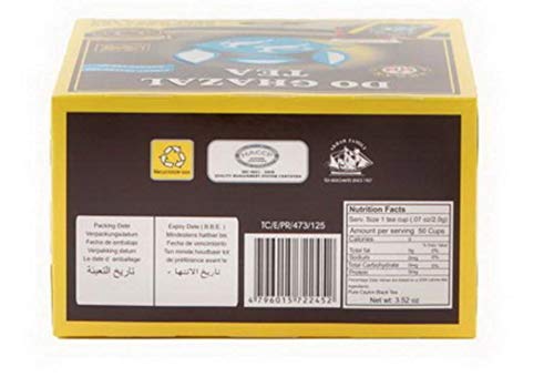 Do Ghazal Super Ceylon Earl Grey Tea Bags - 50 X 2G Teabags Individually Wrapped