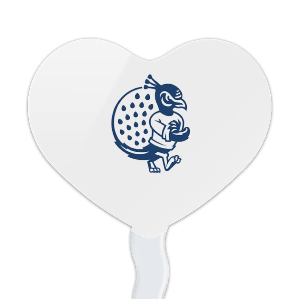 GRAPHICS & MORE Cupcake Picks Set of 6, Acrylic, Heart Design, One Size, Saint Peters University