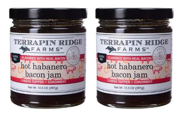 Terrapin Ridge Farms Hot Habanero Bacon Jam, Spicy Gourmet Spread, 10.5 oz Jars, Pack of 2