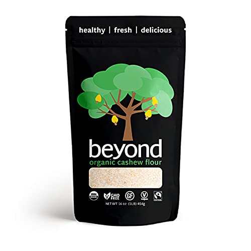 Beyond Organic Cashew Flour - Made From Organic, Non-GMO, Fairtrade Cashews | Use as Paleo or Vegan Baking Flour, Finely Ground 