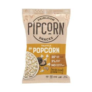 Heirloom Truffle Mini Popcorn By Pipcorn - 4.5Oz - Gluten Free Non-Gmo Heirloom Corn Non-Artificial Preservative Free Snacks
