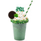 Green Shamrock Edible Sugar Cake Toppers, 24 Count
