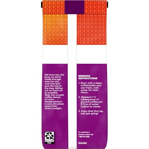 Dunkin  Turtle Love Flavored Dark Roast Ground Coffee, 11 Ounce (Pack of 6)