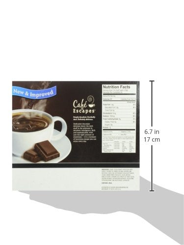 Café Escapes Hot Cocoa, Dark Chocolate, 24 Count, Brown, Model 6802