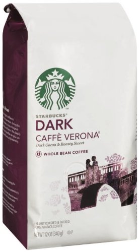 Starbucks Caffe Verona Whole Bean Coffee,12 Ounce (Pack Of 3)