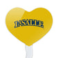 GRAPHICS & MORE Cupcake Picks Set of 6 - Acrylic Heart Love Toppers for La Salle University