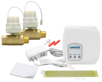Floodstop Water Heater Leak Detector Kit With Automatic Water Shut-Off And Visual/Audible Alarms, 1/2'' Npt, 2 Valves