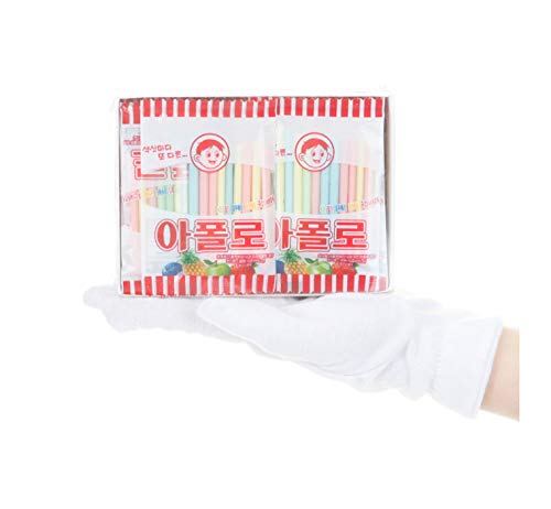 Zeesoon Apollo Straw Korea Candy (10G X 18 Packs) , Old School Childhood Korean Snack