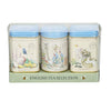 Peter Rabbit 3X Mini Tea Tins With Loose Leaf English Tea, Beatrix Potter Gift, Small Caddy Set