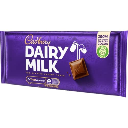 Cadbury Dairy Milk Packet Plastic Hand Held Chocolate, 110 G