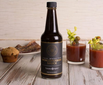 Savory Spice Vegan Worcestershire Sauce, Gluten-Free & Fish-Free - 60-Day Bottle Aged Vegan Worcestershire Sauce - Same Great, C