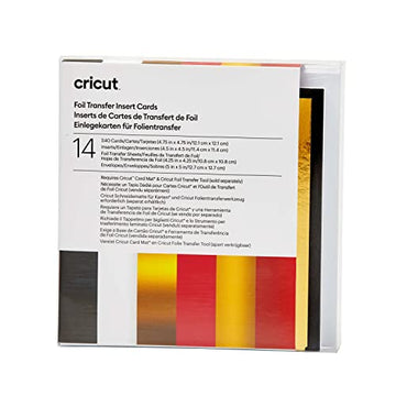 cricut Foil Transfer Insert cards S40, Easy Release Foil to craft cricut cards, create Birthday cards, Thank You cards, compatib