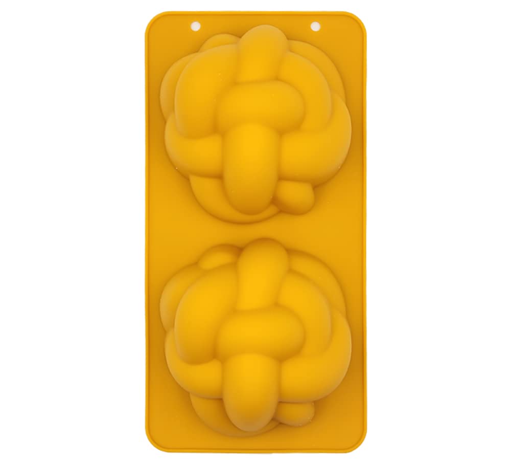 The Dreidel Company Silicone Challah Braid Bread Mold Bakeware, Small Challettes, Perfect Kosher Challah Braided Baking Mold Pan