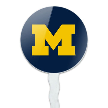 University Of Michigan Primary Logo Cupcake Picks Toppers Decoration Set Of 6