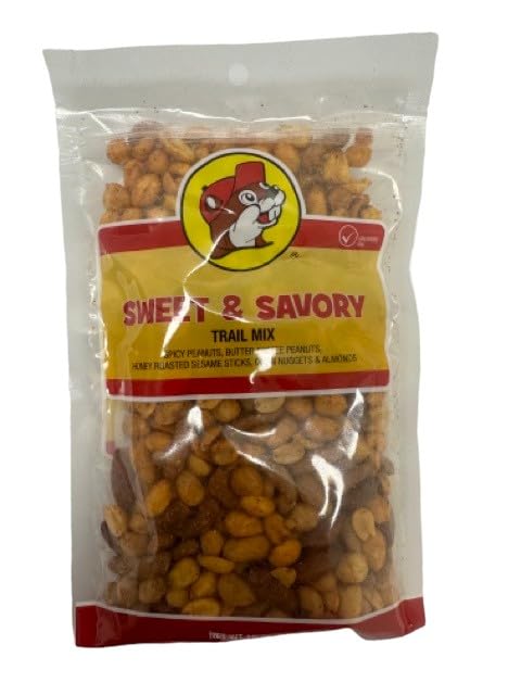 Buc-ees Trail Mix - High Protein with Dried Fruit & Nuts, Sweet & Savory, 10 Ounce Resealable Bag