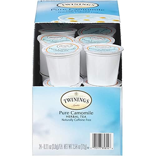 Twinings Camomile Herbal Tea K-Cup Pods, 24 Count, Caffeine-Free, For Keurig, Multi Color, Model TWI-003