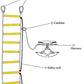 Isop Fire Evacuation Rope Ladder 4 Story 32Ft With Fall Arrest System & Spring Hooks - Rescue Ladders For 4-Story Homes - Fireproof & Weather Resistant - Escape Ladder 10M