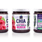 World Of Chia Raspberry Extra Fruit Spread - All-Natural Super Food Chia Fruit Preserve, Gluten Free, Vegan, Low Sugar, Omega 3,