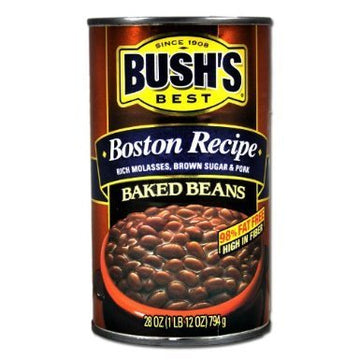 Bushs Best, Boston Recipe Baked Beans, 28oz Can (Pack of 4)