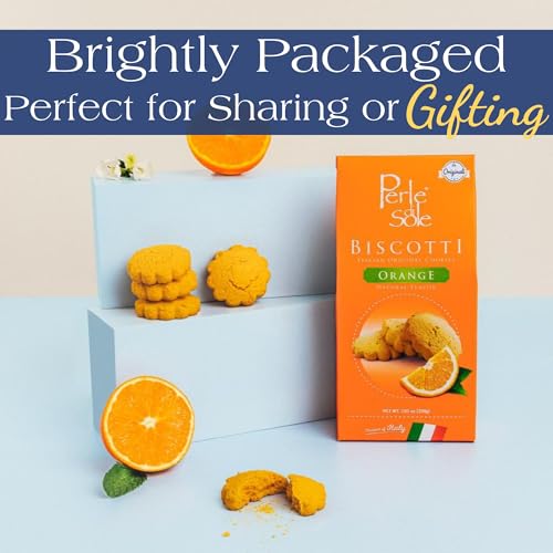 Perle di Sole Orange Shortbread Cookies — Italian Biscotti (7 oz)