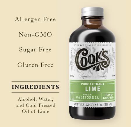 Cook'S Pure Lime Extract 8 Oz