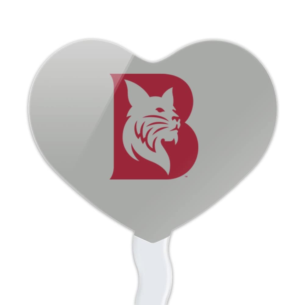GRAPHICS & MORE Cupcake Toppers Set of 6, Acrylic, Heart Design, Bates College, One Size