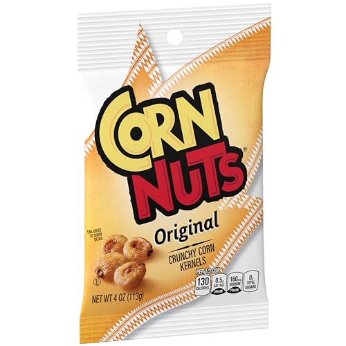 CORN NUTS Original Flavored Corn Kernels, Crunchy Corn Snacks, Snack Box, Variety Packs Food for Adults, 4oz. (Pack of 12)