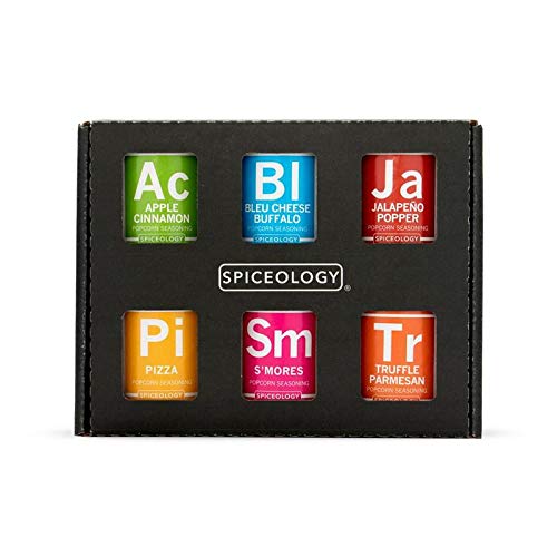Spiceology - Gourmet Popcorn Seasoning Variety Pack - Flavors Included: Bleu Cheese Buffalo, Apple Cinnamon, Jalapeno Popper, Tr