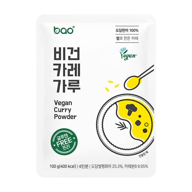 Baofood 100% Dodam Rice Gluten-free Vegan Fiber CURRY POWDER (1EA / 3.52oz) - No Additive, Non-spicy, All-Natural, Healthy Food 