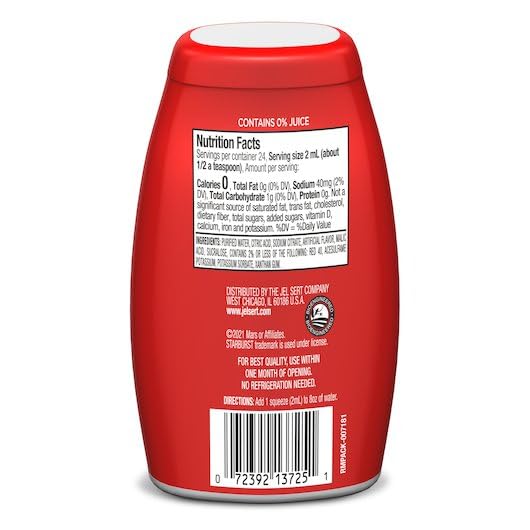 Starburst Liquid Water Enhancer - Cherry - Low Calorie Water Flavoring Drops (Pack Of 3)