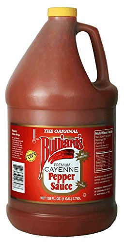 Bulliards Cayenne Pepper Sauce 1 Gallon Bulliards Premium Extra Hot Cayenne Pepper Sauce