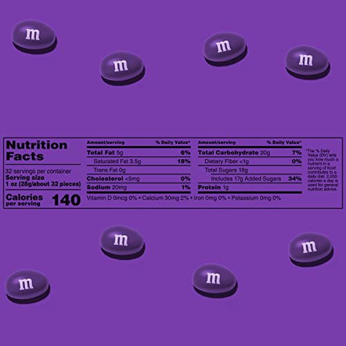 M&Ms Peanut Purple Chocolate Candy - 2Lbs Of Bulk Candy In Resealable Pack For Easter, Candy Buffet, Birthday Parties, Theme Mee