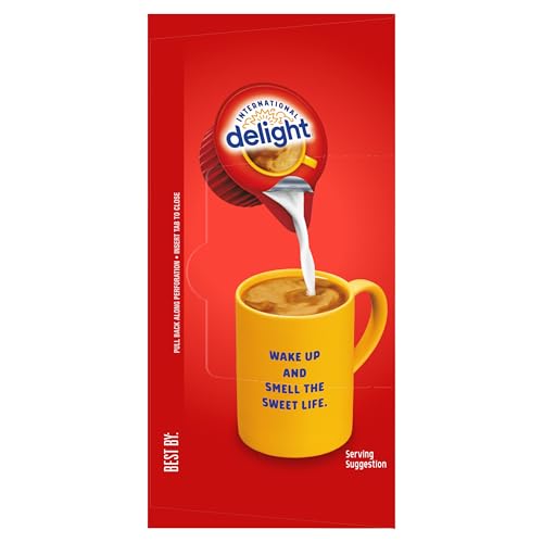 International Delight Coffee Creamer Singles, Sweet & Creamy, Shelf Stable Flavored Creamer, 24 Ct, 16 Fl Oz, Pre-Portioned Creamers