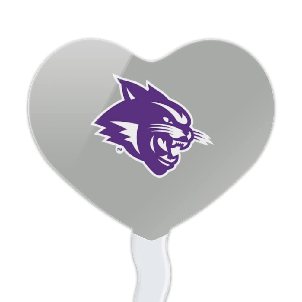 GRAPHICS & MORE Cupcake Picks Set of 6, Heart Decoration, Acrylic, One Size, Abilene Christian University
