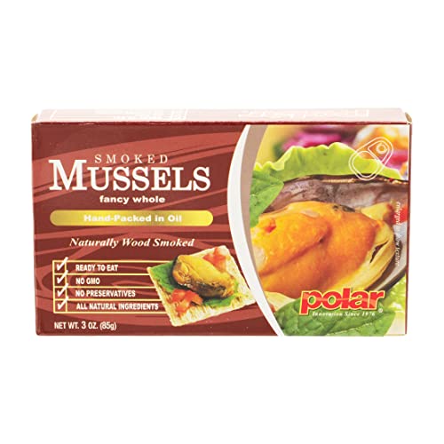 MW Polar Smoked Mussels, 3 Ounce, Pack of 24, Model 189