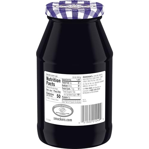 Smuckers Concord Grape Jam, 32 Ounces