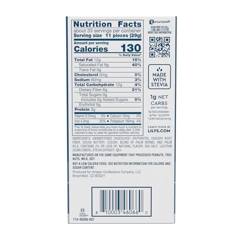 Lily'S Salted Caramel Extra Dark Chocolate Style No Sugar Added, Sweets Bars, 2.8 Oz (12 Count)
