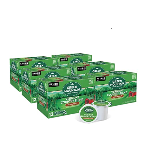 Green Mountain Coffee Roasters Vermont Country Blend Keurig Single-Serve K-Cup Pods, Medium Roast Coffee, 72 Count (6 Packs of 1