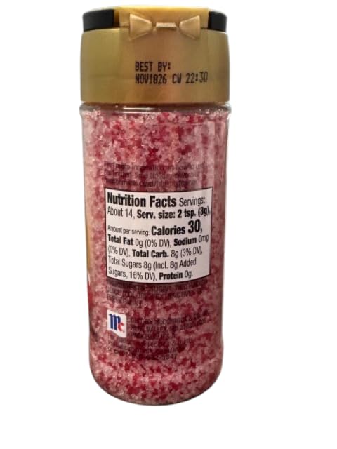McCormick Holiday Finishing Sugar Variety Pack  Chocolate Hazelnut  Candy Cane  English Toffee Flavors  Limited Edition Dessert Topping  3 Count