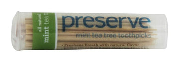 Preserve Flavored Toothpicks, Mint Tea Tree, 35 Count