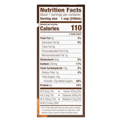 Silk Chocolate Protein Almond Milk, Dairy Free, Gluten Free, Seriously Creamy Vegan Milk with 50% More Calcium than Dairy Milk,