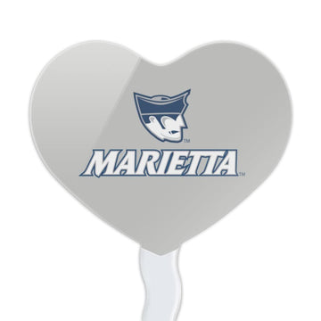 GRAPHICS & MORE Cupcake Picks Set of 6, Acrylic Decoration Toppers, Marietta College Heart Design