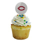 University Of Chicago Secondary Logo Cupcake Picks Toppers Decoration Set Of 6