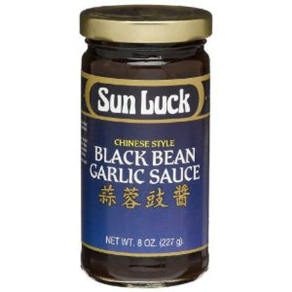 Sun Luck Sauce, Black Bean Garlic, 8-Ounce (Pack of 6)