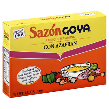 Goya, Sazon Azafran 20Ct, 3.52 Oz, (Pack Of 18)