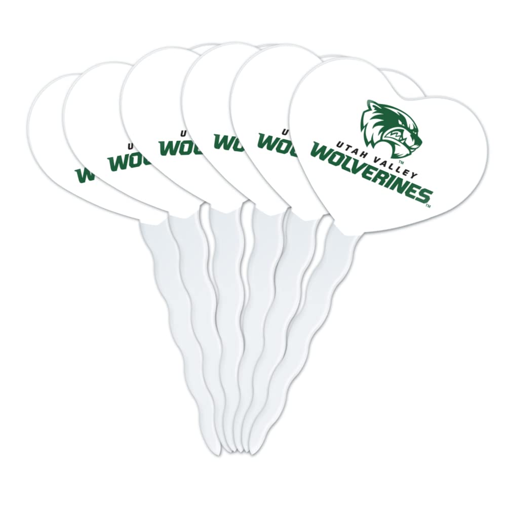 GRAPHICS & MORE Acrylic Cupcake Picks Set of 6 - Utah Valley University Secondary Logo