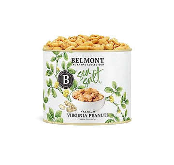 Belmont Peanuts Gourmet Sea-Salted Virginia Peanuts, 38 Oz (Pack Of 1) | Only 3 Simple Ingredients, No Preservatives, 7G Protein | A Premium, Salty, Crunchy, Hand-Seasoned, Peanut Snack