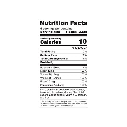 JEL SERT Pure Kick Singles To Go Energy Drink Mix, Blue Raspberry, 6 Sticks Per Box, 6 Boxes (36 Servings)